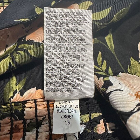 Old Navy The Occasion Cropped Tube Top Womens M Black Floral Coquette Soft Girl - Picture 5 of 8